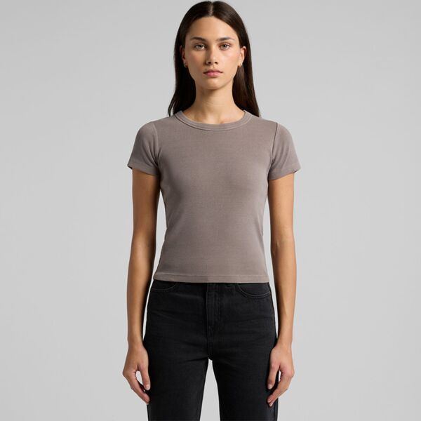 Womens Faded Organic Rib Tee Thumbnail