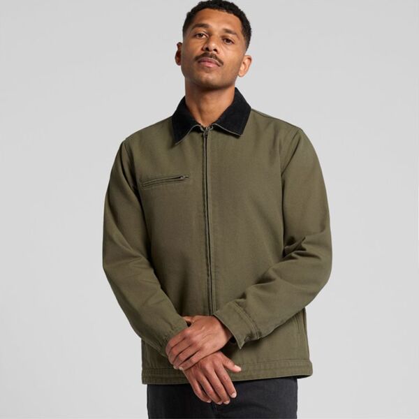 Mens Canvas Cord Collar Jacket Thumbnail
