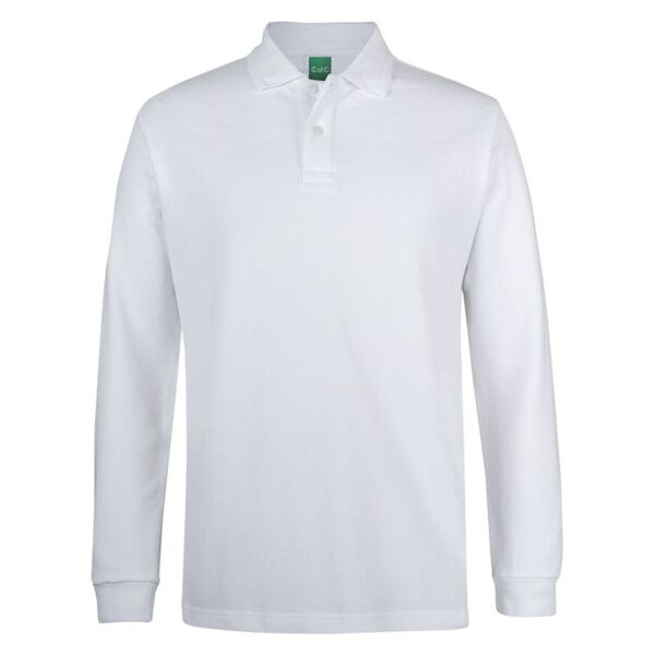 Mens C of C 320g Long Sleeve Popcorn Cotton Polo Thumbnail
